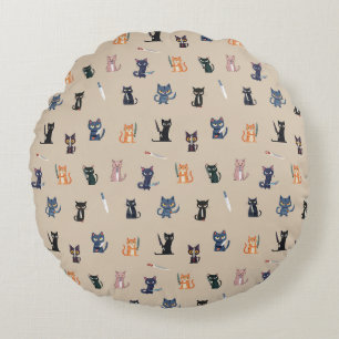 Katten & messen Ronde kussen