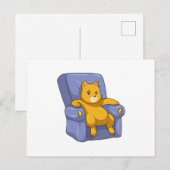 Katten met bank briefkaart (Voorkant / Achterkant)