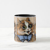 Katten met Blue Bowtie Schilderij van Louis Wain Mok (Midden)