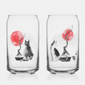 Katten met Bonsais en Boeddha Quotes Blikvorm Glas (Voorkant)