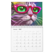 Katten met brillenglazen AI Generated Kalender (Jan 2027)