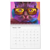 Katten met brillenglazen AI Generated Kalender (Feb 2027)