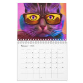 Katten met brillenglazen AI Generated Kalender (Feb 2026)