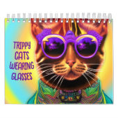 Katten met brillenglazen AI Generated Kalender (Hoes)
