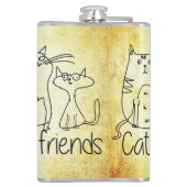 Katten met Citaat Heupfles (Achterkant)