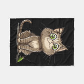 Katten Met Cricket I Schattige Kat Fleece Deken (Voorkant (Horizontaal))