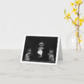 Katten met Doll Kaart (Gele Bloem)