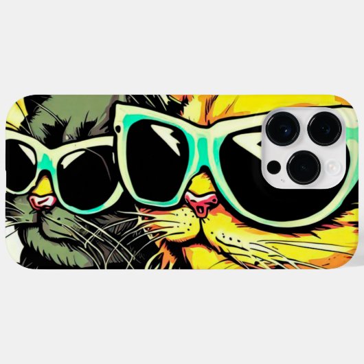 Katten met een bril Case-Mate iPhone case (Achterkant (horizontaal))