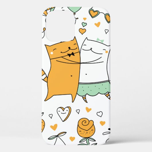 Katten met een paar illustraties. cartoon katjes Case-Mate iPhone case (Achterkant)