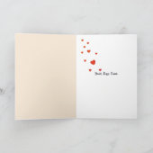 Katten met een rood hart kaart (Binnen)