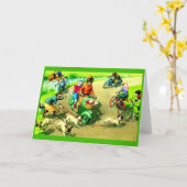 Katten met hoofdwieltjes op motorfietsen en fietse kaart (Gele Bloem)