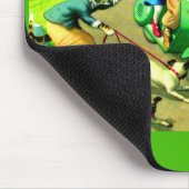 Katten met hoofdwieltjes op motorfietsen en fietse muismat (Hoek)