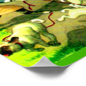 Katten met hoofdwieltjes op motorfietsen en fietse poster (Hoek)