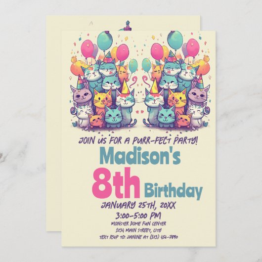 Katten met katten met katten en katten met katten kaart (Voorkant / Achterkant)