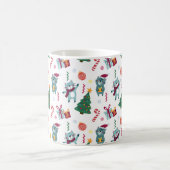 Katten met kerst grillig patroon koffiemok (Center)