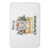 Katten met kerstbrief winterdieren badmat (Voorkant Verticaal)