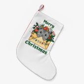 Katten met kerstbrief winterdieren kleine kerstsok (Voorkant (Hangend))