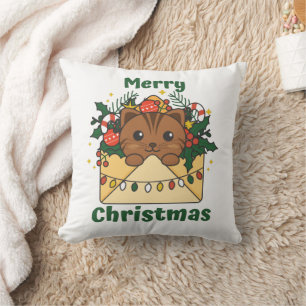 Katten met kerstbrief winterdieren kussen