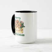 Katten met kerstbrief winterdieren mok (Voorkant links)