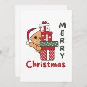 Katten met kerstcadeaus Winterdieren Feestdagenkaart (Voorkant / Achterkant)