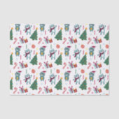 Katten met Kerstmis Fantasievol Patroon Tissuepapier (Voorkant)