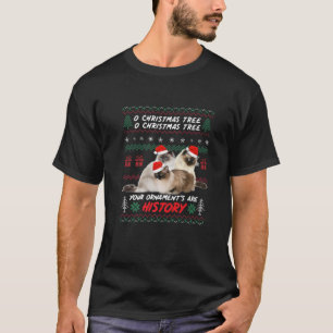 Katten met Kerstmis Funny Ornaments Birman Lovers T-shirt