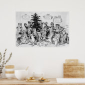 Katten met Kerstmis Louis Wain Poster (Keuken)
