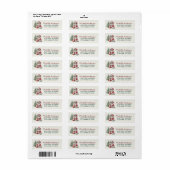Katten met Kerstmuts Kerstboom Retouradres Etiket (Full Sheet)