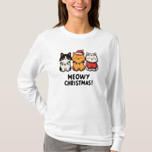 Katten met Kerstmutsen T-shirt