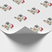 Katten met kerstwinterdieren cadeaupapier (Hoek)