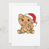 Katten met kerstwinterdieren feestdagenkaart (Voorkant / Achterkant)