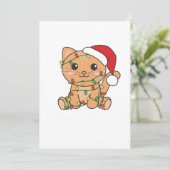 Katten met kerstwinterdieren feestdagenkaart (Staand voorkant)