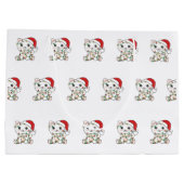 Katten met kerstwinterdieren groot cadeauzakje (Achterkant)