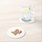 Katten met kerstwinterdieren kartonnen onderzetters (Insitu)