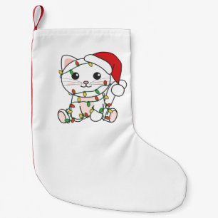 Katten met kerstwinterdieren kleine kerstsok
