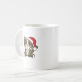 Katten met kerstwinterdieren koffiemok (Voorkant links)