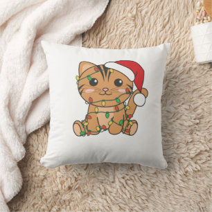 Katten met kerstwinterdieren kussen
