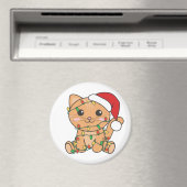 Katten met kerstwinterdieren magneet (Insitu (Vaatwasser))