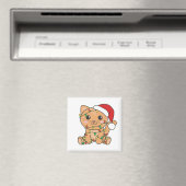 Katten met kerstwinterdieren magneet (Insitu (Vaatwasser))