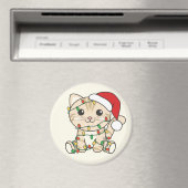 Katten met kerstwinterdieren magneet (Insitu (Vaatwasser))
