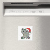 Katten met kerstwinterdieren magneet (Insitu (Vaatwasser))