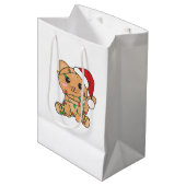 Katten met kerstwinterdieren medium cadeauzakje (Voorkant Gekanteld)