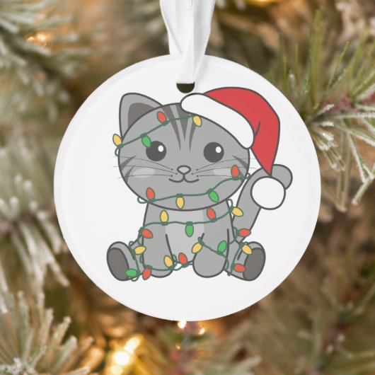 Katten met kerstwinterdieren ornament (Boom)