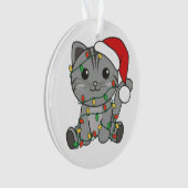 Katten met kerstwinterdieren ornament (voorkant)