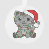 Katten met kerstwinterdieren ornament (voorkant)