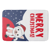 Katten met kerstwintersneeuw badmat (Voorkant)