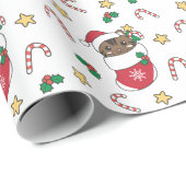 Katten met kerstwintersneeuw cadeaupapier (Rol Hoek)