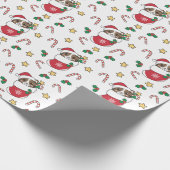 Katten met kerstwintersneeuw cadeaupapier (Hoek)