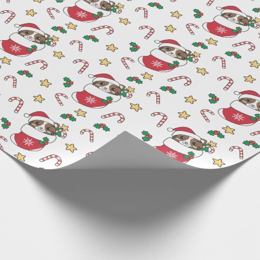 Katten met kerstwintersneeuw cadeaupapier (Hoek)