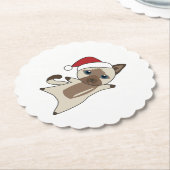 Katten met kerstwintersneeuw kartonnen onderzetters (Gekanteld)